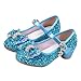 YIBLBOX Kids Girls Mary Jane Wedding Party Shoes Glitter Bridesmaids Low Heels Princess Dress Shoes