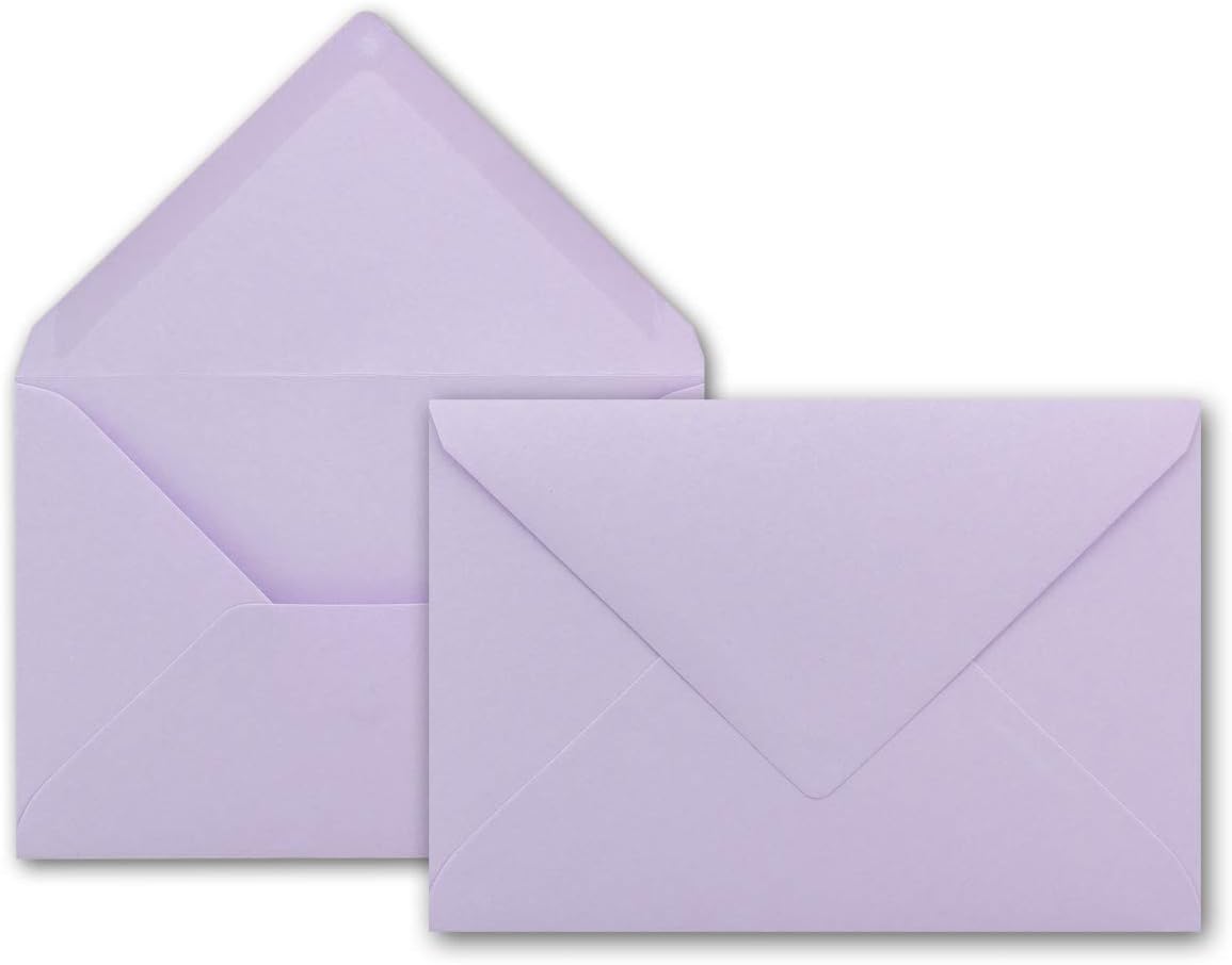 Neuser Paper 80 g/m2 Envelopes B6 175 x 125 mm Wet Seal 25 Umschläge Purple, 25 envelopes