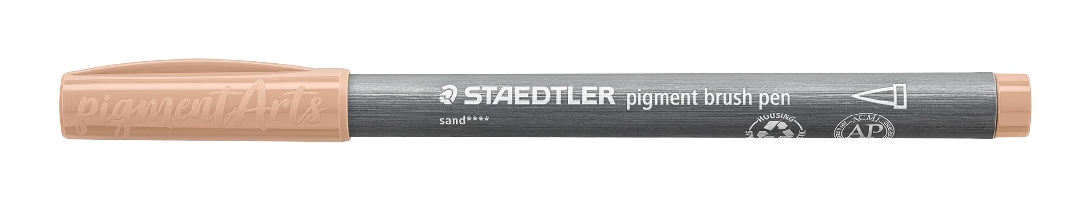 STAEDTLER 371-450 Pigment Arts Brush Pen - Sand (Box of 10)