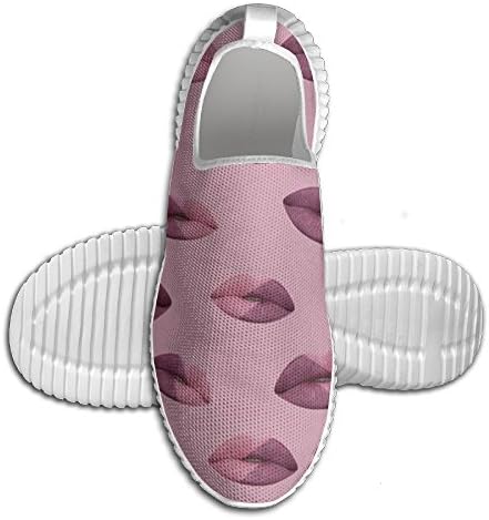 Men's Lightweight Road Running Shoes Lips No Tie Mesh Sport Athletic Sneakers