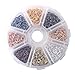 Dushi Iron Plated Jump Rings Unsoldered 6mm Diameter Jewelry Making Findings, 8 Colors, 2400 Piece