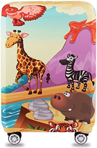 Elastic Dustproof Travel Luggage Suitcase Protective Cover Trolley Luggage Baggage Protector Case for 18"-32" Inch Luggage (Animal World, XL (29-32 inch Luggage))
