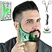 BEARDCLASS Beard Shaping Tool - 8 in 1 Comb Multi-liner Beard Shaper Template Comb Kit Transparent - Works with any Beard Razor Electric Trimmers or Clippers (Clear Green)