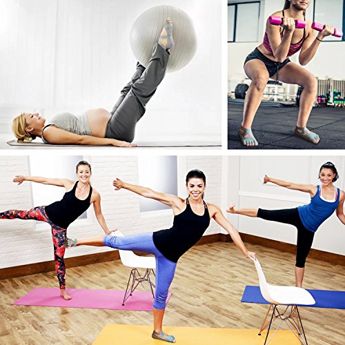 image for Muezna Non Slip Yoga Socks for Women, Toeless Anti-Skid Pilates, Barre