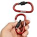 Makhry 6PCS Aluminum D-Ring Carabiner Locking Hook Camping Hooks Keychain Carabiner Hooks for Hiking Fishing Gadget(Random Color)