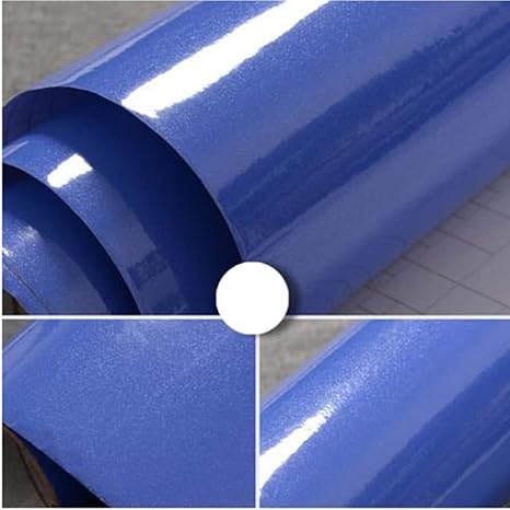 Amazon Co Jp 壁紙 Ykbba 壁紙シール 装飾フィルム自己接着壁紙防水 60cmx5m パール ネイビー ブルー ホーム キッチン