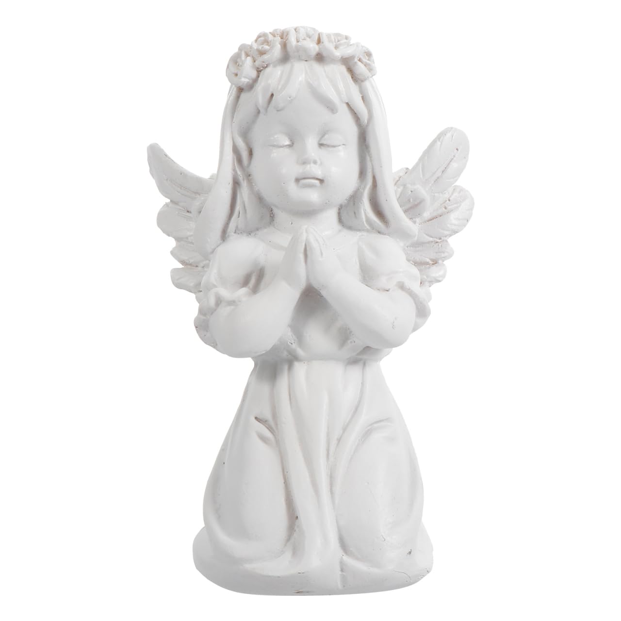 1pc Vintage Resin Angel Statue Blessing Boy Girl Figurine for Home Decoration Unique Ornament for Present for Families and Friends