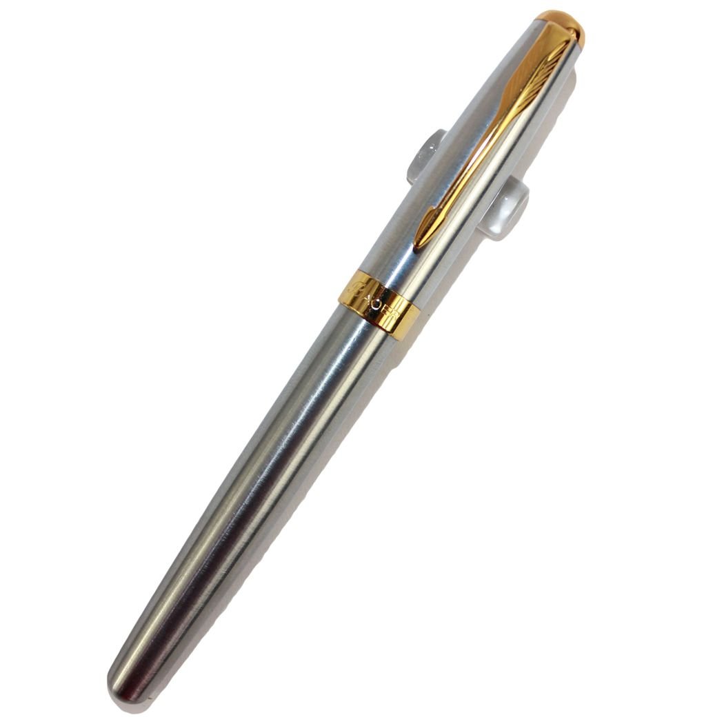 Gullor Executive Arrow Iridium Medium Nib Fountain Pen Baoer 388 Silver