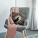 HGOD DESIGNS Crow Throw Pillow Case Vintage Crow Black Flower Cotton Linen Square Cushion Cover Standard Pillowcase for Men Women Home Decorative Sofa Armchair Bedroom Livingroom 18 x 18 inch