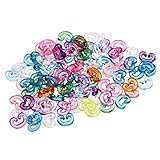 ETHAHE Pack of 100pcs Multicolor Colorful Loom Rubber Bands Bracelets Refill C-Clips