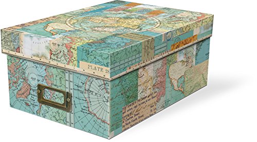 UPC 802126490754, Punch Studio World Atlas Photo Storage Box