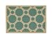 Buddy's Line Natural Jute Pet Placemat, Teal Background