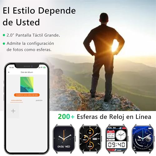 ZOSKVEE Smart Watch Women Men, [Two Straps] Bluetooth Call, 2 Inch Sports Smartwatch with Blood Pressure, 100+ Sports, Heart Rate, DIY Dials, for iOS Android