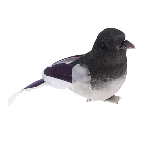 Magideal Oiseau Pie Artificielle Statue De Pigeon Plumes