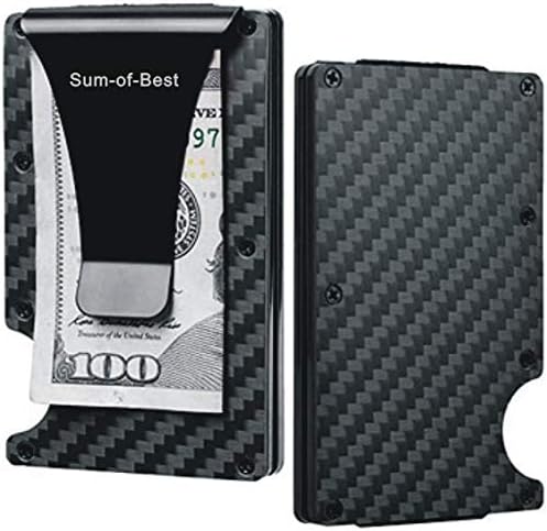 Slim RFID Blocking Wallet For Men – Carbon Fiber Leather With Pop-Up Card Holder & Money Clip