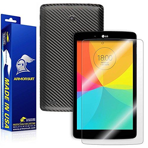 ArmorSuit MilitaryShield - LG G PAD 8.0 Screen Protector + Black Carbon Fiber Full Body Skin Protectorw/ Lifetime Replacements