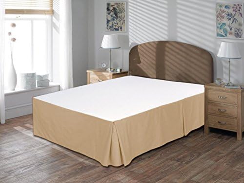 Precious Star 800 Thread Count 1pc Bed Skirt Solid Expanded/Olympic Queen Size 30'' Drop Length Super Soft 100% Egyptian Cotton All Color (Taupe)