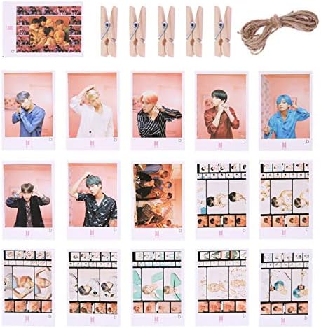 lankai Incredible Kpop BTS New Ablum ‘MAP of The Soul : Persona’ Concept Photo Postcard Support Lomo Cards Stickers Set Gift for A.R.M.Y(H31-16pcs)