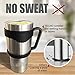 Techo 30 oz Stainless Steel Insulated Tumbler Coffee Travel Mug with Lid and Straws for Hot and Cold Drink