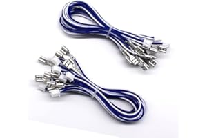 Arcity 20 Pcs Arcade Button Wires Harness Cable for Zero Delay USB Encoder PCB with 0.250" 6.3mm Terminals Compatible with Arcade LED Buttons New
