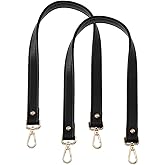 Hobbspring Leather Bag Strap Replacement Bag Handle Shoulder Wallet Straps with Alloy Swivel Clasps