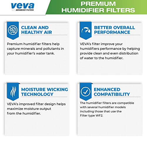 VEVA 6 Pack Premium Humidifier Filters Replacement for Protec, Vicks