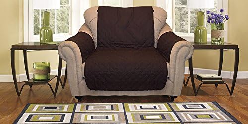 Reversible Furniture Protector with elastic strap. Comes in variation sizes. Choose from Sofa protector, Loveseat protector, and Chair protector. Protect your furniture from stains, spills, pets and children accidents (Chair, Chocolate/Tan)