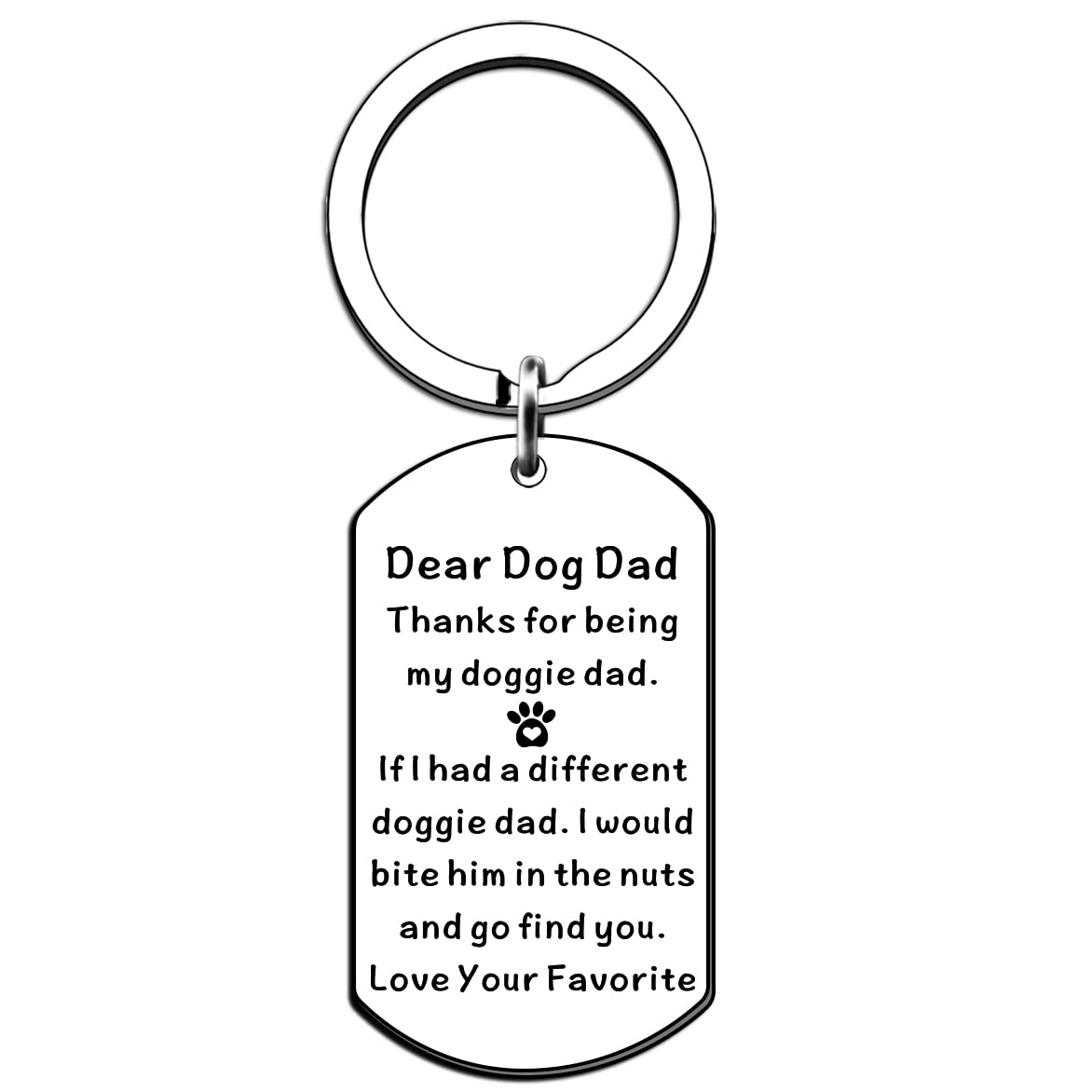 JMIMO Dog Dad Gifts Keyring Funny Father's Day Birthday Gift for Dog Dad