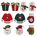 GMOEGEFT Handmade Felt Hanging Ornaments Christmas Tree Decorations Santa Claus Pendants Home Decor (Set of 10)
