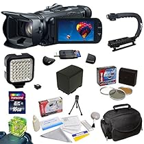 Canon VIXIA HF G30 HD Camcorder with HD CMOS Pro/32GB Internal Flash Memory Plus Essential Accessory Kit - Includes 16GB High Speed SDHC Card + 3 Piece Pro Filter Kit (UV, CPL, FLD) + Extra Battery + Battery Charger + Opteka Stabilizing X-GRIP + High Power 36 Pin LED Video Light + Padded Gadget Bag + Cleaning Kit + More