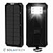 Premium Solar Phone Charger Power Bank 10000mAh SOLARTECH Waterproof Solar Battery Charger, With Dual USB Port, LED Flashlight, For iPhone, Samsung, Perfect for Hiking, Camping, Poolside (Black)