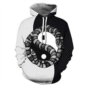 51Y0pfm%2BM2L. SS300 Sudaderas Casuales Tops Blusa para Hombres, Chaqueta de Serpiente Rodeada Creativa Chaqueta Capucha Sudadera Traje de… 51Y0pfm%2BM2L. SS300