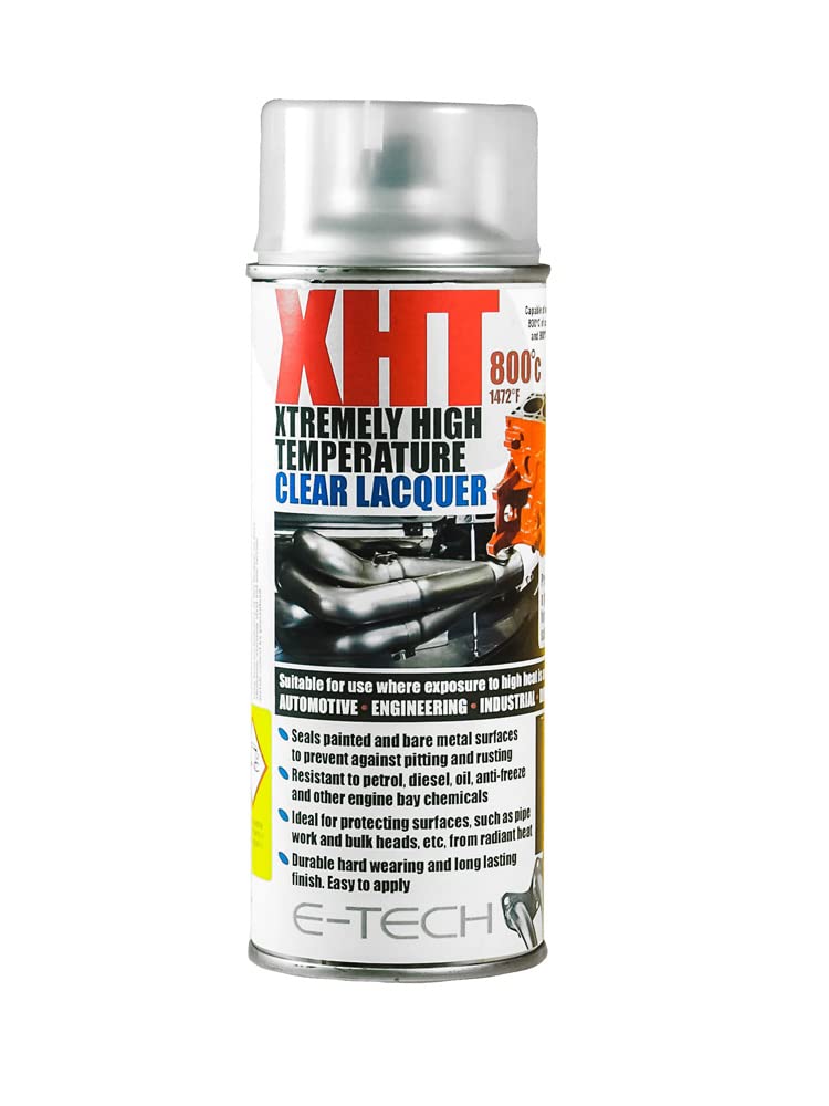 E-TECH XHT High Temperature Cleat Coat Lacquer Spray Paint - XHT006C