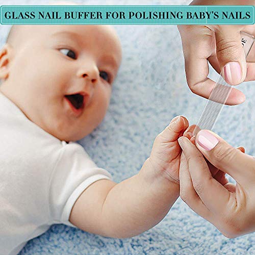 Upgrade Nano Glass Nail File 5 Packs Manicure Tools Kit Tempered Glass Shiner, 4 Crystal Nail Files Nail Buffers Polisher for Natural Nails & 1 Triangle Cuticle Nail Pusher Peeler Scraper - Thumbnail 3