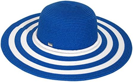 HBY Miami Wide Brim Toyo Braid Sun Hat-Royal-O/S