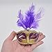 Yiseng Small Masquerade Mask Party Decoration 12pcs Mini Mardi Gras Mask Halloween Costume Novelty Gifts Purple Color