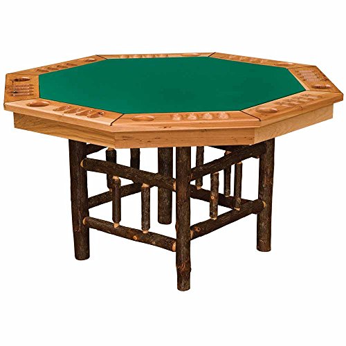 Hickory Poker Table Real High Quality Wood Western Lodge Rustic Cabin