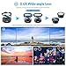 Phone Camera Lens for Vlog, 5 in 1 Cell Phone Lens Kit, Macro Lens, Wide Angle Lens, Fisheye Lens, CPL, Starburst Lens for iPhone X 8 7 Plus, Samsung, Smartphones(New Old Package Randomly Sent)