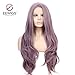 EEWIGS Synthetic Purple 13×4 Lace Front Wig cosplay wig Pre Plucked L part wigs Long Wave Wigs Heat Resistant Fiber Hair for Women (24inch/purple)