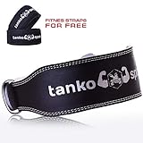 Tanko Sports Weightlifting Gym Belt for Men & Women - Great for Weightlifting on Squats, Crossfit and Gym + Bonus Lifting Straps