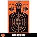 25 & 50 Pack - Reactive Splatter Shooting Target - 12 x 18 Reactive Splatter Orange Target - Targets for Indoor/Outdoor Range - Best Target for Rifles, Pistols, Handguns, Airsoft and Shotguns