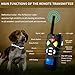 FIMITECH Dog Training Collar, Dog Shock Collar with Remote Control, 3 Training Modes, Beep, Vibration and Shock, 0~100 Levels Shock and Vibration Dog Training Set for Different Size of Dog