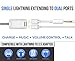 iPhone 8 / 8 Plus 7 / 7 Plus Splitter Cable Adapter, by Tip-Top Home Goods - iOS 11 - 2 in 1 Dual Lightning Headphone Jack Audio & Charger Adapter