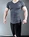 BROKIG Mens Gym Running Compression Top Bodybuilding Fitness Base Layers Short Sleeves T Shirts
