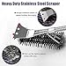 Safe BBQ Grill Brush with Scraper-18” Sturdy & Effective Grill Brush Cleaning Each Corner, 100% Rust Resistant Stainless Steel Grill Cleaner without Bristle Residue,BBQ Accessories for Father As Gifts