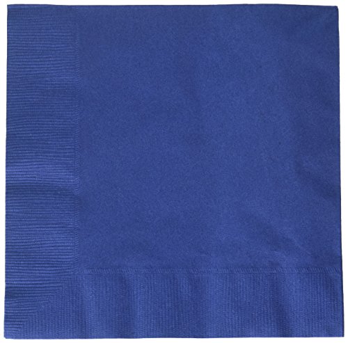 Amscan 50 Count 2-Ply Luncheon Napkins, Navy Blue (3 Pack of 50)