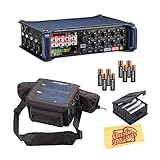 Zoom F8 MultiTrack Field Recorder Bundle with Zoom BCF-8 Battery Case, PCF-8 Protective Case, 8 Batteries, and Austin Bazaar Polishing Cloth