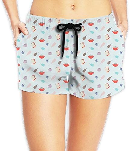 Pottery Background Women's Girl Short Beach Pant Quick-Drying Board Pants Medium