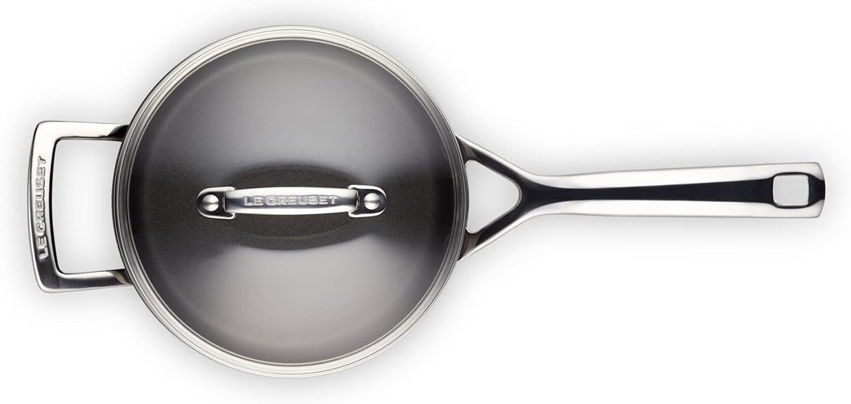 LE CREUSET Toughened Non-Stick 18x11.1cm Saucepan with Helper Handle and Glass Lid, Aluminium, 51108180010302, Black - Image 5