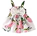 RJXDLT Baby Girls Sling Bowknot Lemon Print Skirt Dress 0-6 Months Pink